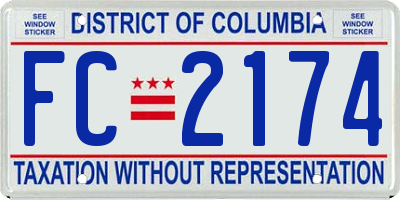 DC license plate FC2174