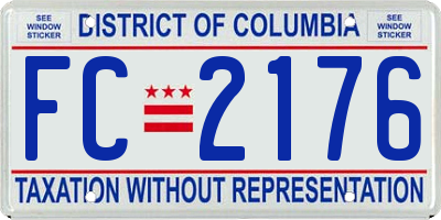 DC license plate FC2176