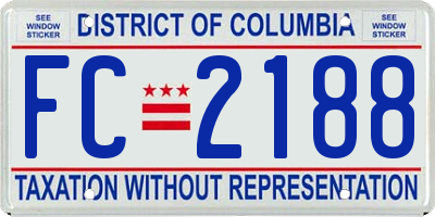 DC license plate FC2188