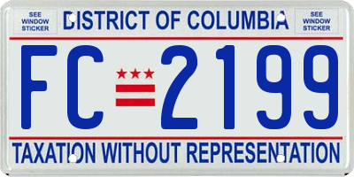 DC license plate FC2199