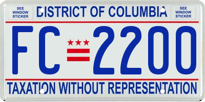 DC license plate FC2200