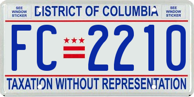 DC license plate FC2210