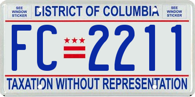 DC license plate FC2211