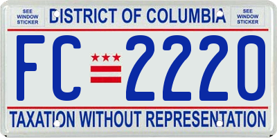 DC license plate FC2220