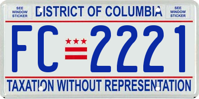 DC license plate FC2221