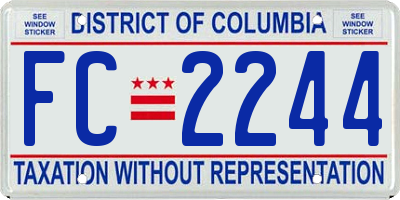 DC license plate FC2244