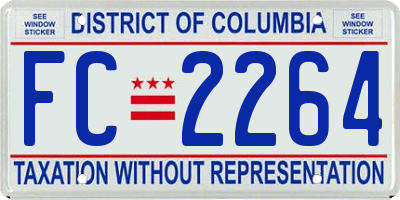 DC license plate FC2264