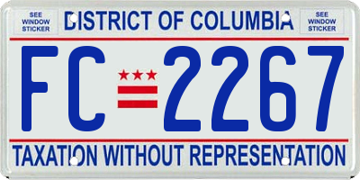 DC license plate FC2267