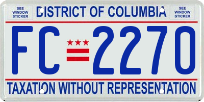 DC license plate FC2270