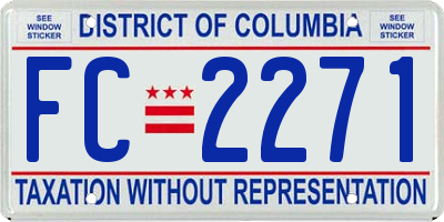 DC license plate FC2271