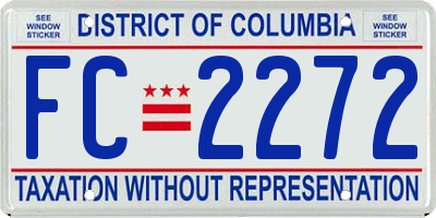 DC license plate FC2272