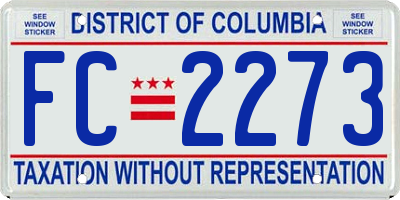 DC license plate FC2273