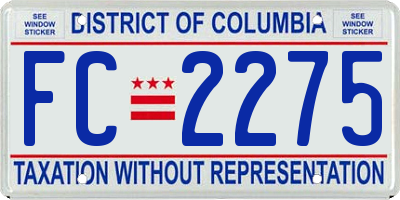 DC license plate FC2275