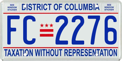 DC license plate FC2276