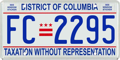 DC license plate FC2295