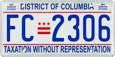 DC license plate FC2306