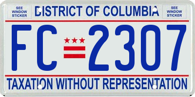 DC license plate FC2307