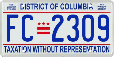 DC license plate FC2309