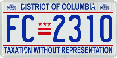 DC license plate FC2310