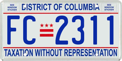 DC license plate FC2311