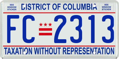 DC license plate FC2313