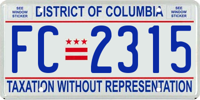 DC license plate FC2315