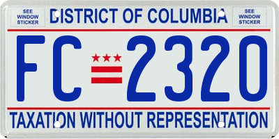 DC license plate FC2320