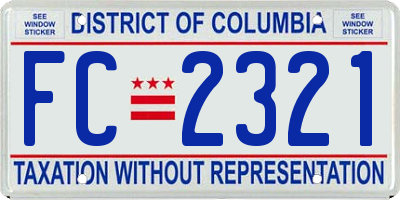 DC license plate FC2321