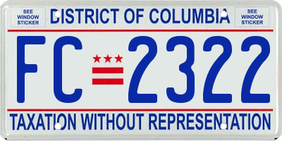 DC license plate FC2322