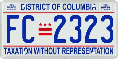 DC license plate FC2323