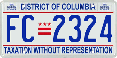 DC license plate FC2324