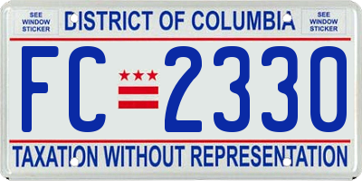 DC license plate FC2330