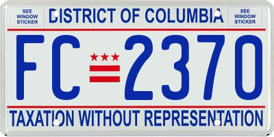 DC license plate FC2370