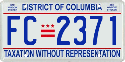 DC license plate FC2371