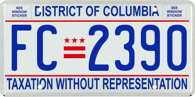 DC license plate FC2390