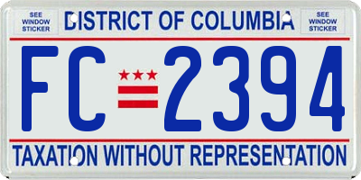 DC license plate FC2394