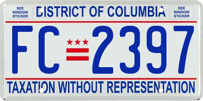 DC license plate FC2397