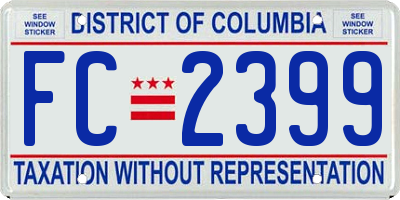 DC license plate FC2399