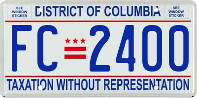 DC license plate FC2400