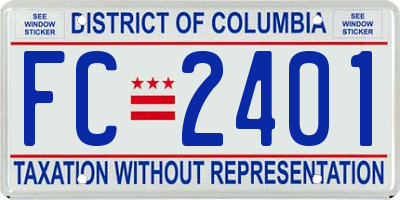 DC license plate FC2401