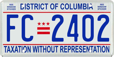 DC license plate FC2402