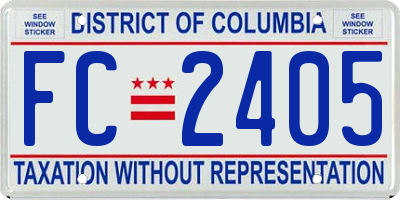 DC license plate FC2405