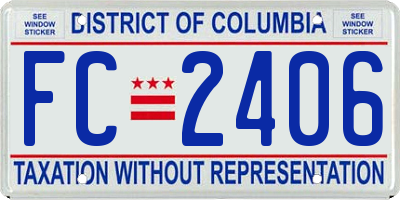 DC license plate FC2406