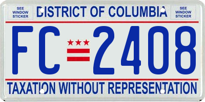 DC license plate FC2408