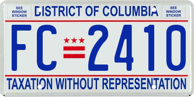 DC license plate FC2410