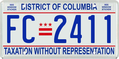 DC license plate FC2411