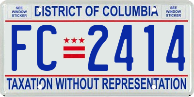 DC license plate FC2414