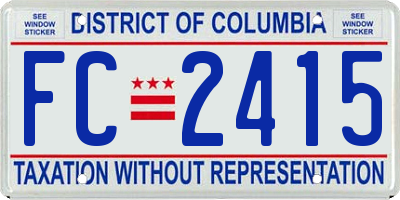 DC license plate FC2415