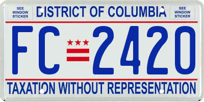 DC license plate FC2420