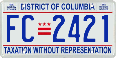 DC license plate FC2421